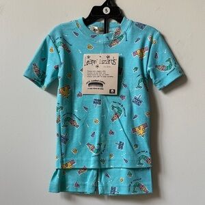 Kids Blue Dinosaur Pajama Set NWT Boys Size 5